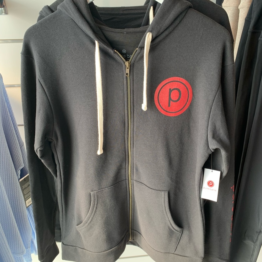 Women’s black full zip Pure Barre Hoodie